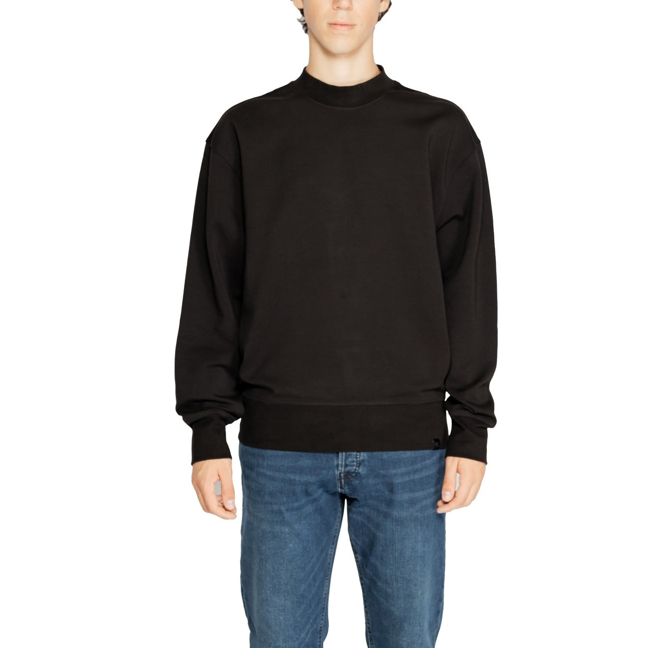 Calvin Klein Felpa Uomo Bianca con Maniche Lunghe Scollo Tondo in Cotone 80% Poliestere 16% Lycra 4% Autunno/Inverno J30J326134