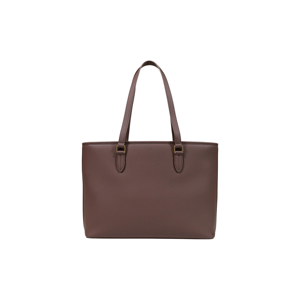 Borsa Love Moschino donna marrone grande modello JC4190PP. Shopping bag tote color marrone cuoio/cioccolato adatta per l'ufficio e il lavoro, con manici regolabili, ampio scomparto interno e scritte logo oro sul davanti, stile elegante e casual chic.