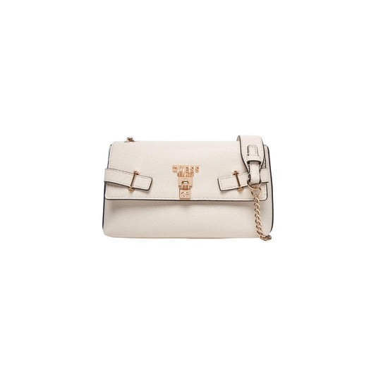 Borsa Guess donna bianca a mano con tracolla in poliuretano - vista frontale