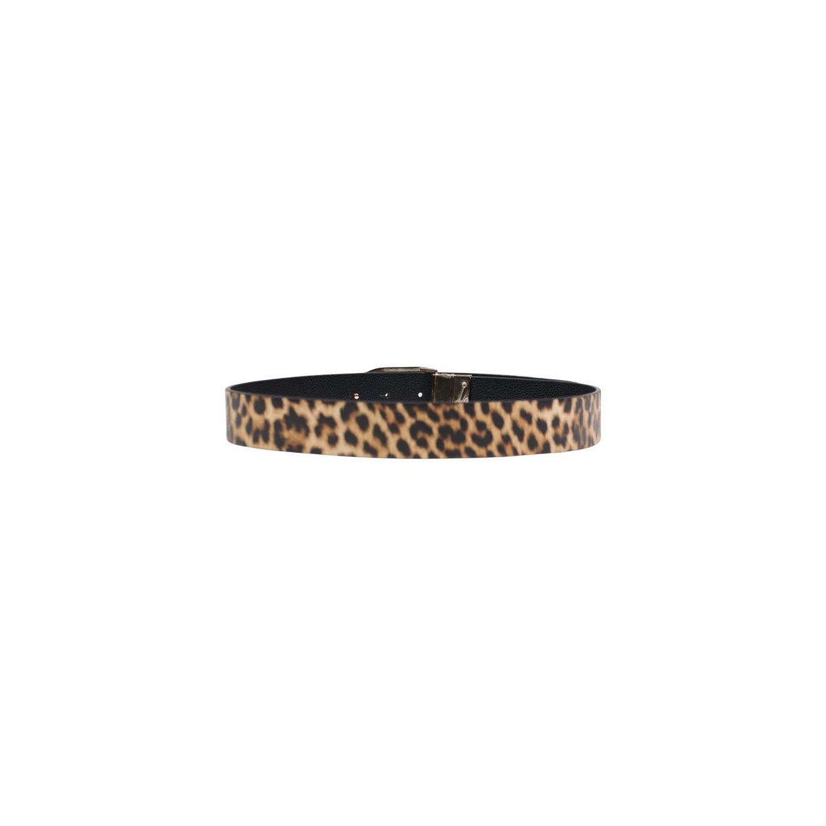 Liu Jo Cintura Reversibile 3,5 cm; modello AA6238 con motivo animalier e lato neutro, fibbia dorata logata, ideale per valorizzare il punto vita o completare il denim. Vista posteriore