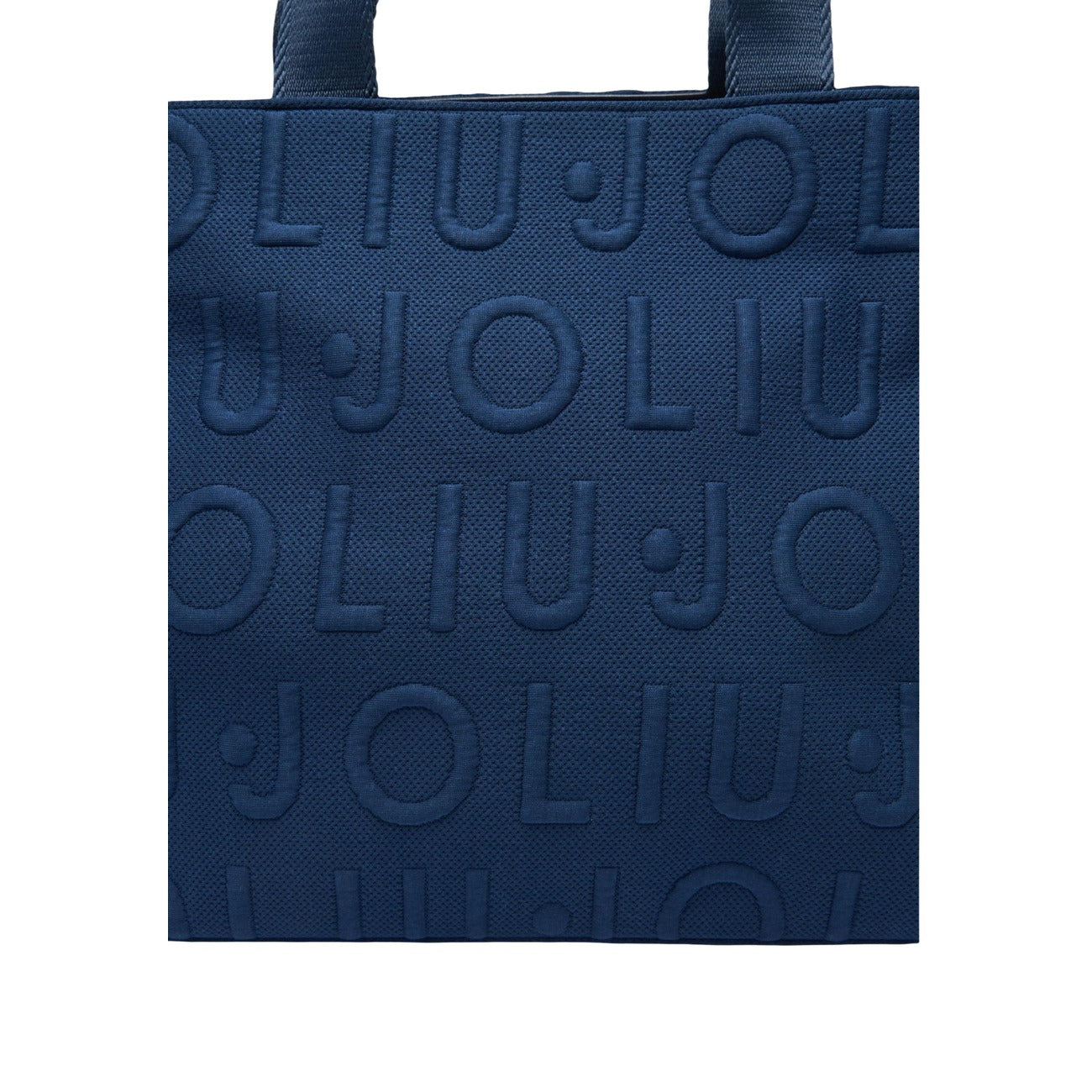 Borsa Liu Jo L Tote Logo Bubble; 100% Poliestere Blu. Texture con logo in rilievo, chiusura a zip, ampi manici. Shopper donna grande, capiente e raffinata. Dettaglio stampa texture