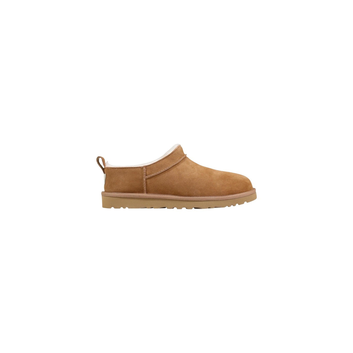 Stivali Ugg Classic MICRO uomo beige in camoscio con fodera interna 100% camoscio - vista laterale