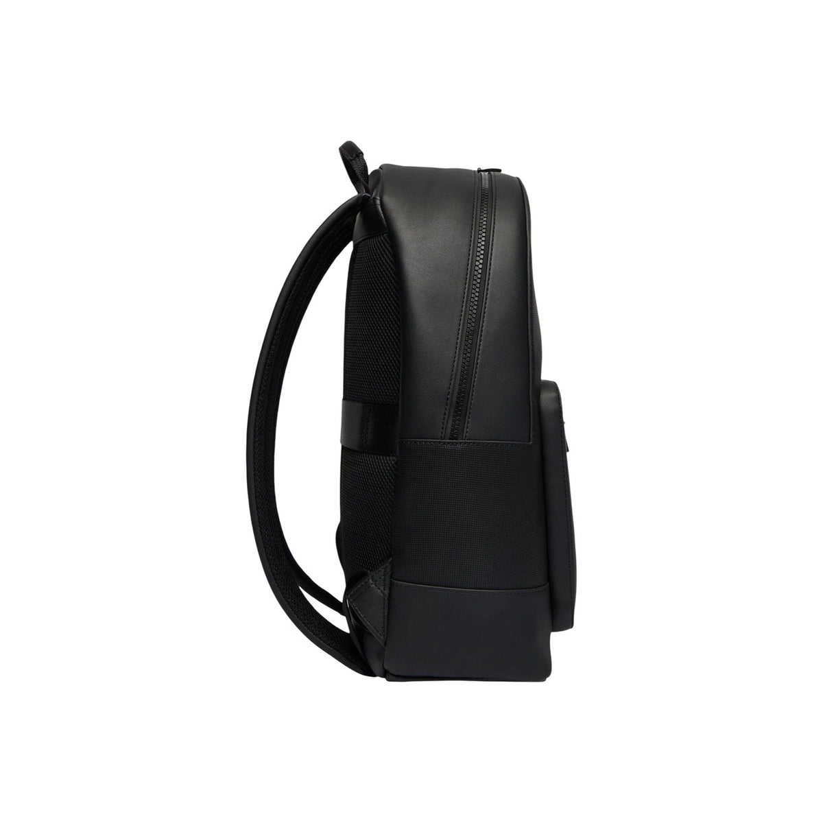 Tommy Hilfiger Mix Texture Backpack; 31x42 cm, capienza 15,5 l. Zaino strutturato con custodia laptop e tasche organizzate. L'essenziale per il business e il tempo libero Vista laterale