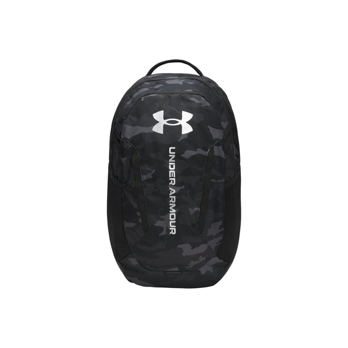 Under Armour Zaino Hustle 6.0; impermeabile (tecnologia UA Storm), porta laptop 16 pollici, tasche borracce. Resistente, capiente e confortevole. Vista frontale
