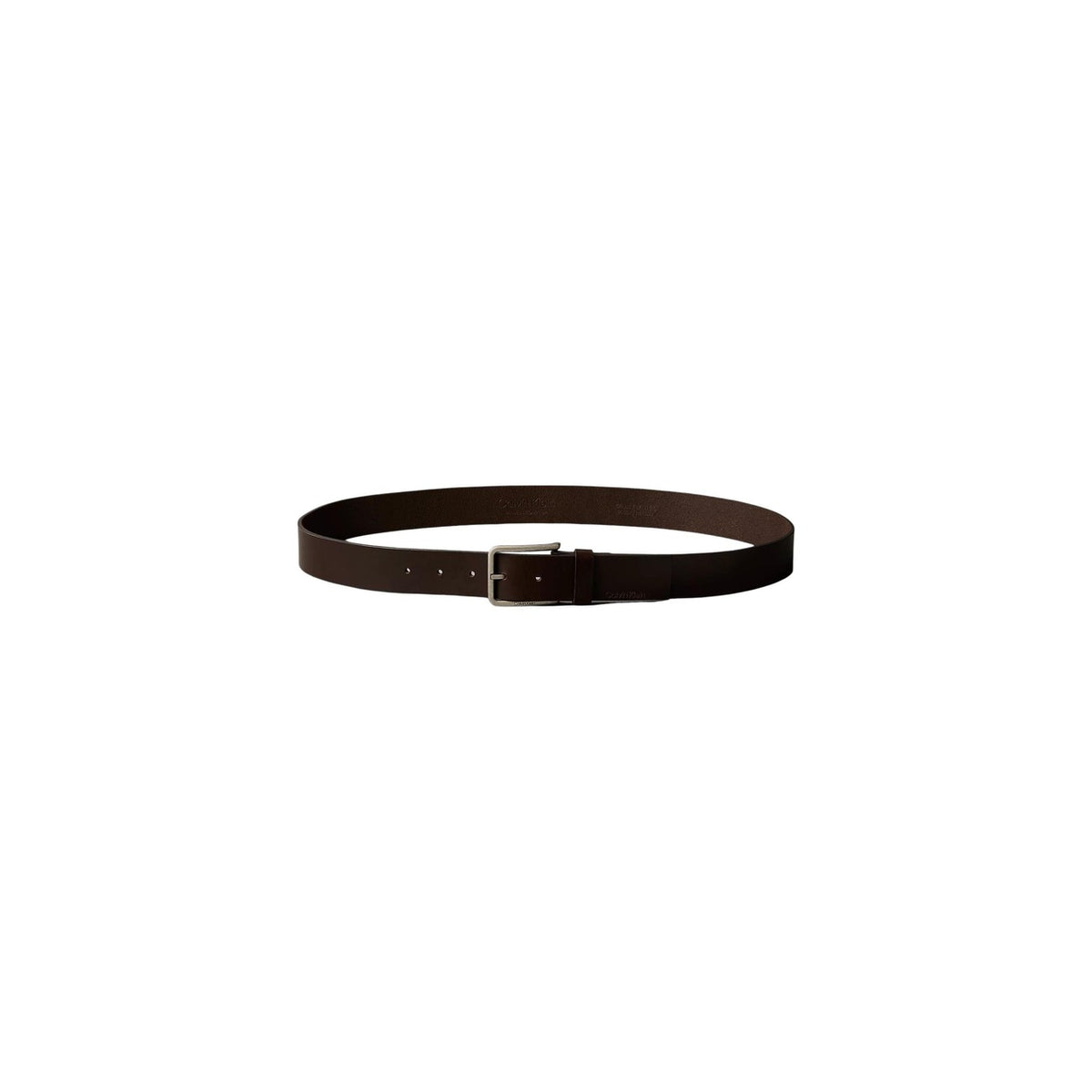 Cintura Calvin Klein uomo marrone con fibbia 135x3.5x0.5 cm - vista chiusa completa