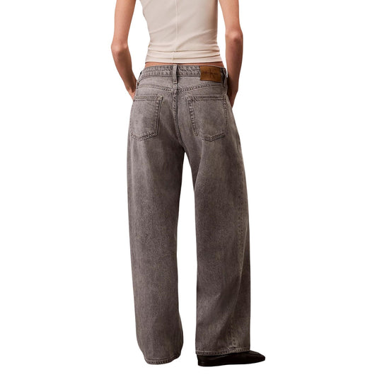 Calvin Klein Jeans Jeans Donna Grigio Zip Bottone Tasche Anteriori Posteriori Cotone Lyocell Autunno Inverno LV047C722G