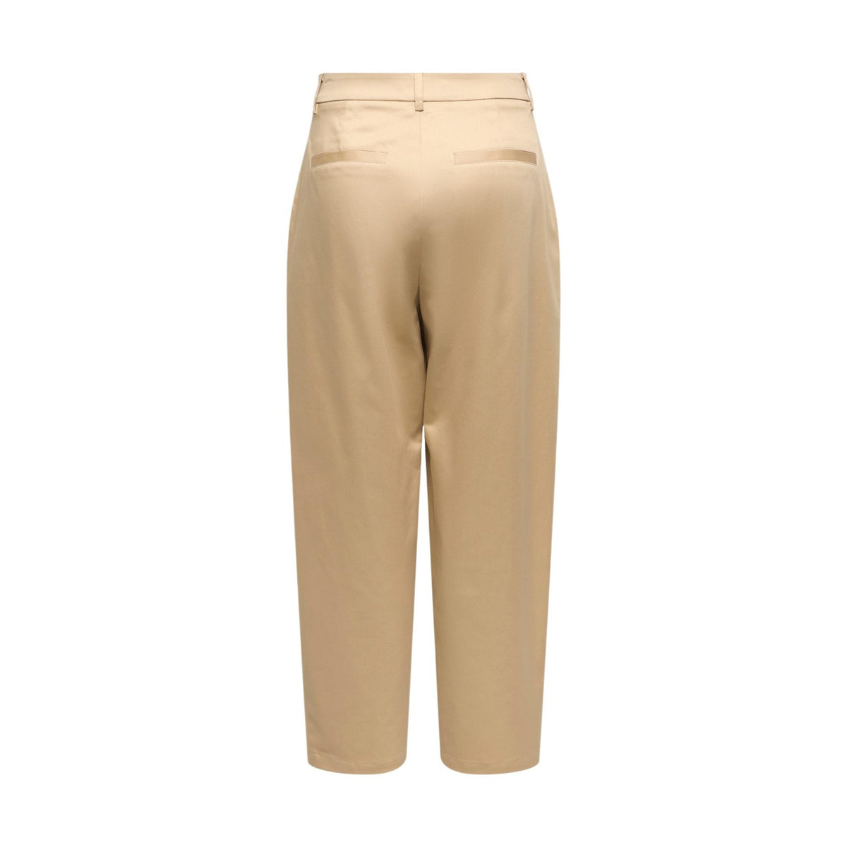 Pantaloni Barrel Chino Only; Beige. Taglio cropped alla caviglia, piega centrale, tessuto stretch resistente. Vestibilità contemporanea e confortevole. Il passe-partout 4 stagioni per ogni occasione. Posteriore