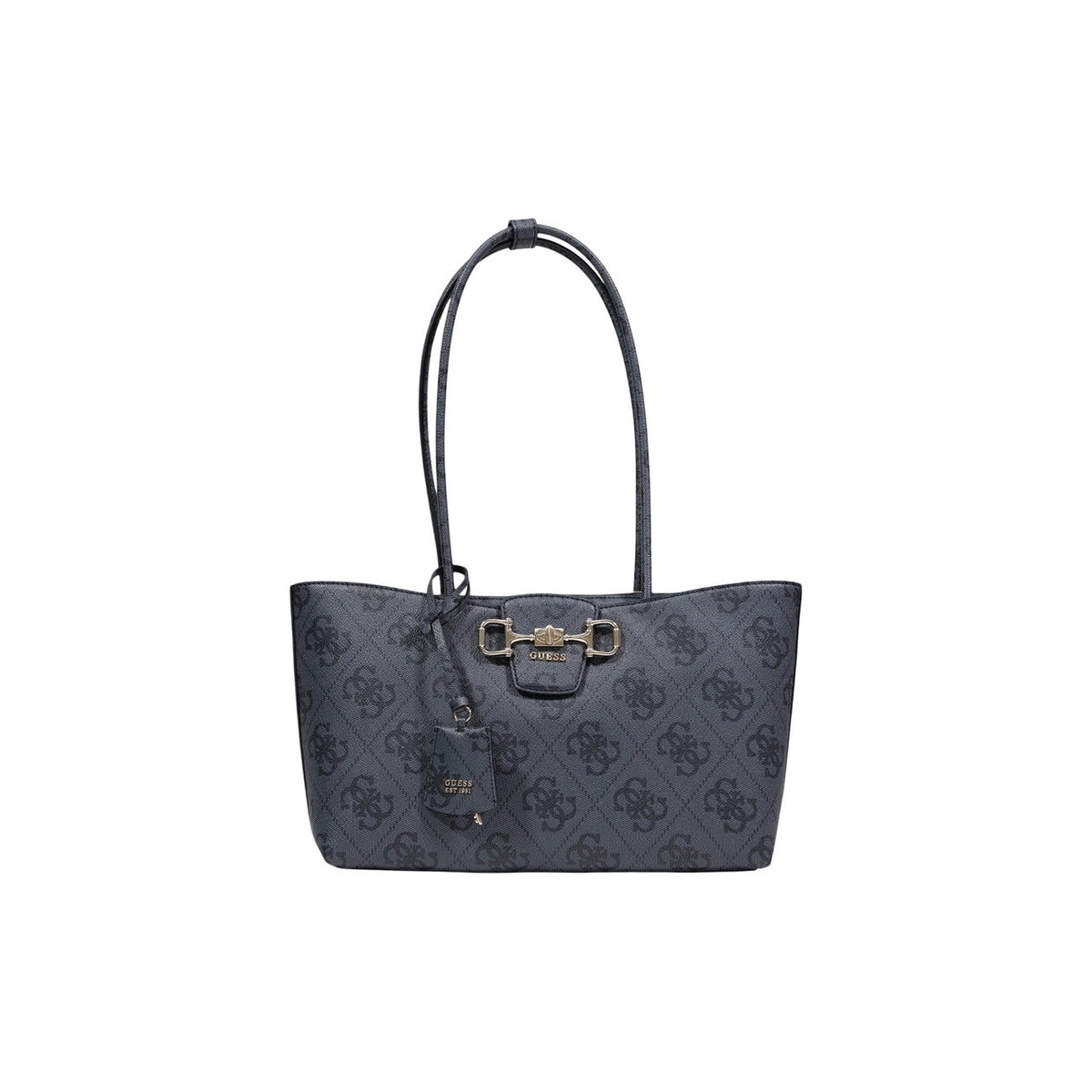 Guess Borsa nera grigia JANIE LOGO GIRLFRIEND CARRYALL 40x22x11 cm Donna