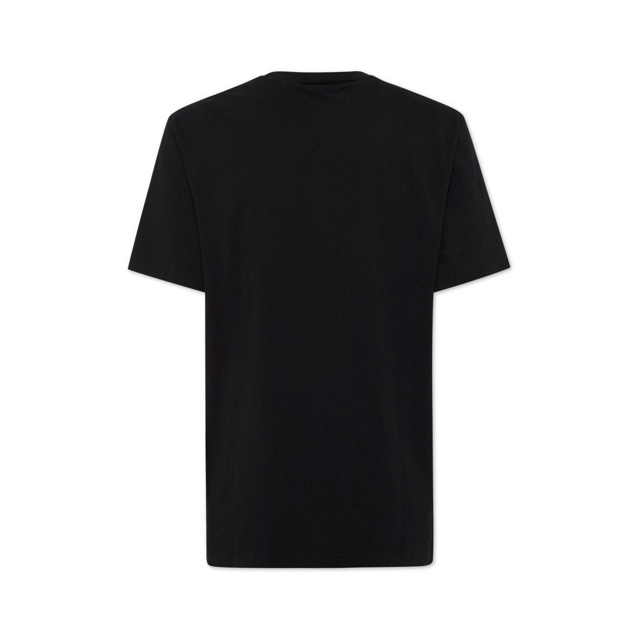 t-shirt girocollo nera è realizzata in jersey di cotone e si caratterizza per la stampa gommata Dsquared2 Milano sul petto. Vista posteriore