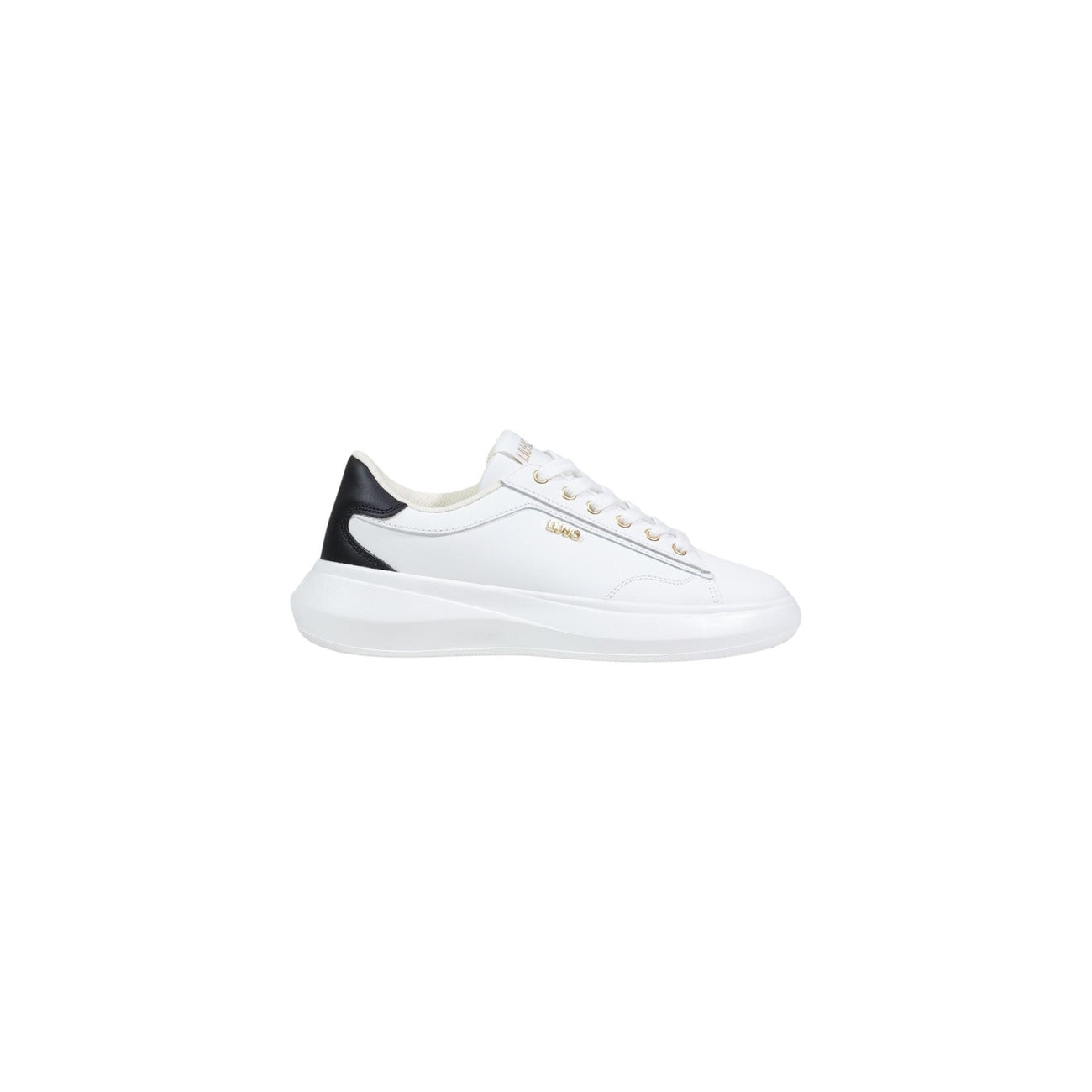 Sneakers Liu Jo Bold; Bianco e nero, 100% Pelle. Suola platform 5,5 cm, inserti in suede e laminato, logo lettering. Calzata premium, stile Primavera/Estate.