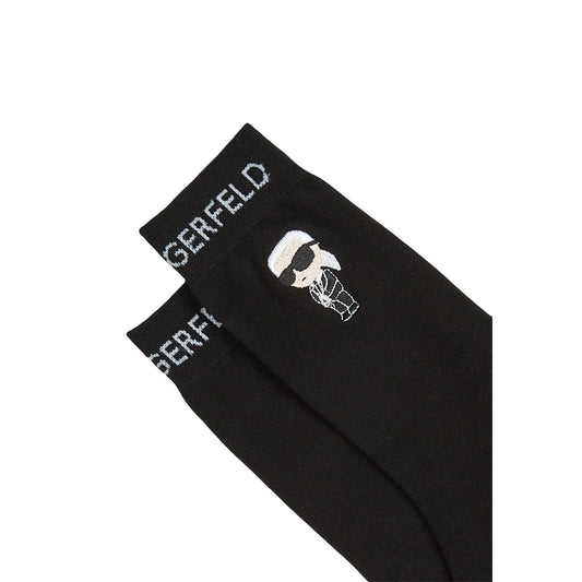 Set 3 Paia Calzini Ikon; 70% Cotone. Lunghezza media, toppa grafica, logo alla caviglia. Calze stretch traspiranti e resistenti per outfit casual 2026. Colore nero