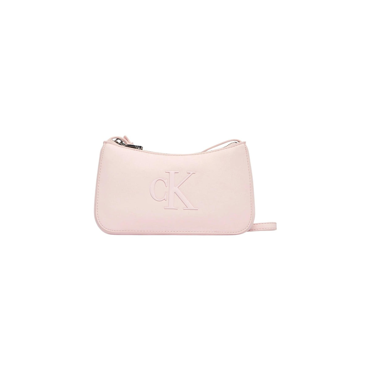 Borsa Mini Tracolla Calvin Klein; 100% Poliuretano Rosa. Logo in rilievo, chiusura con cerniera, design extra-slim. 21x12,5x2 cm. Accessorio casual raffinato per tutte le stagioni. Vista frontale