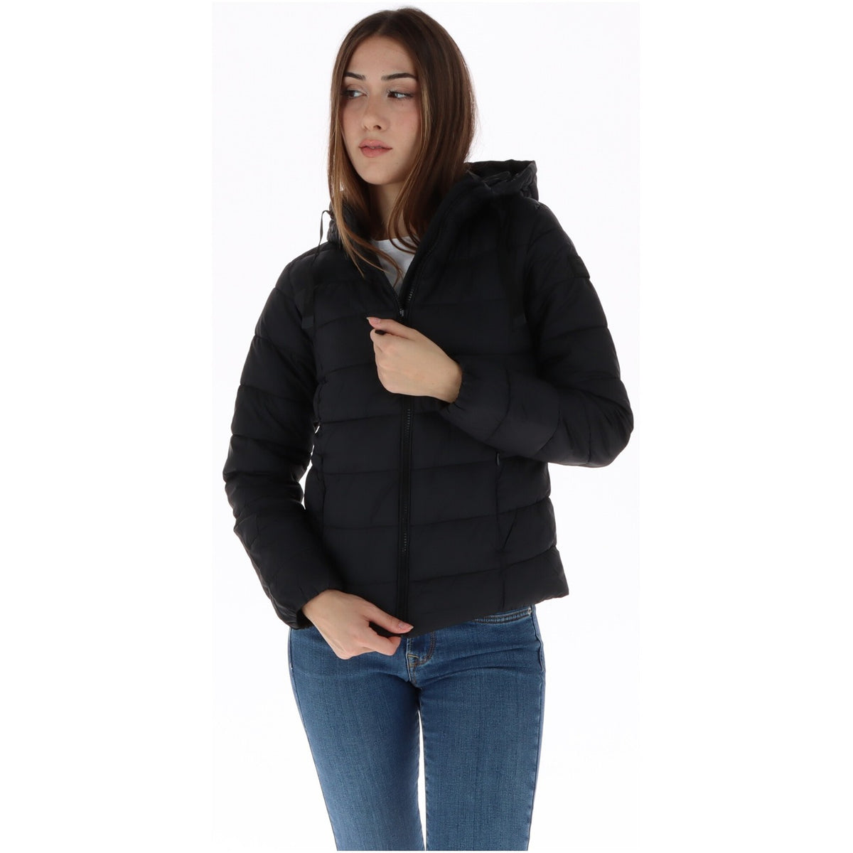 Piumino nero donna Pepe Jeans – Giacca imbottita leggera in materiale riciclato PL4024500.