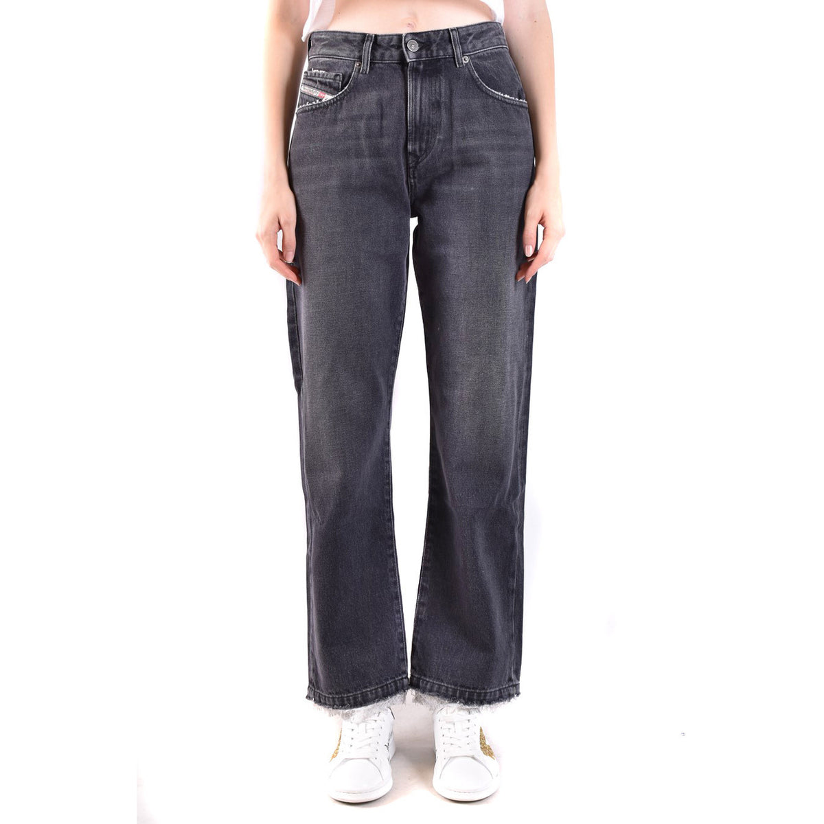Diesel Jeans Donna Neri con Zip Bottone Tasche Anteriori Posteriori in Cotone 98% Elastan 2% Autunno/Inverno V_29197