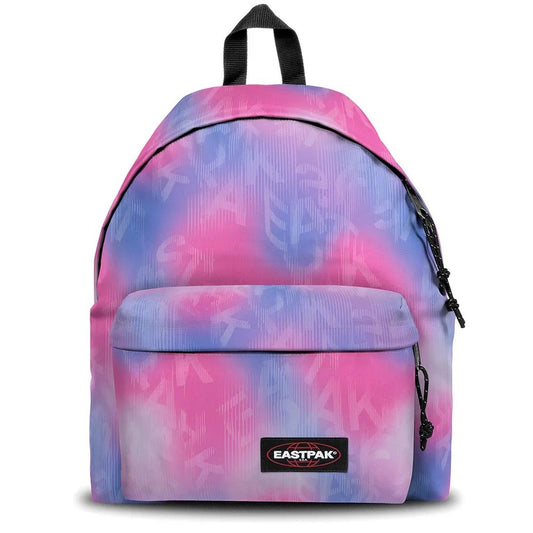 Zaino Medio Rosa Iridescente Donna Eastpak Padded Pak'r; Tessuto 100% poliestere idrorepellente con tasca laptop 14 pollici, scomparto principale e tasca frontale con zip. Spallacci imbottiti, stile casual-urban autunno-inverno. Frontale