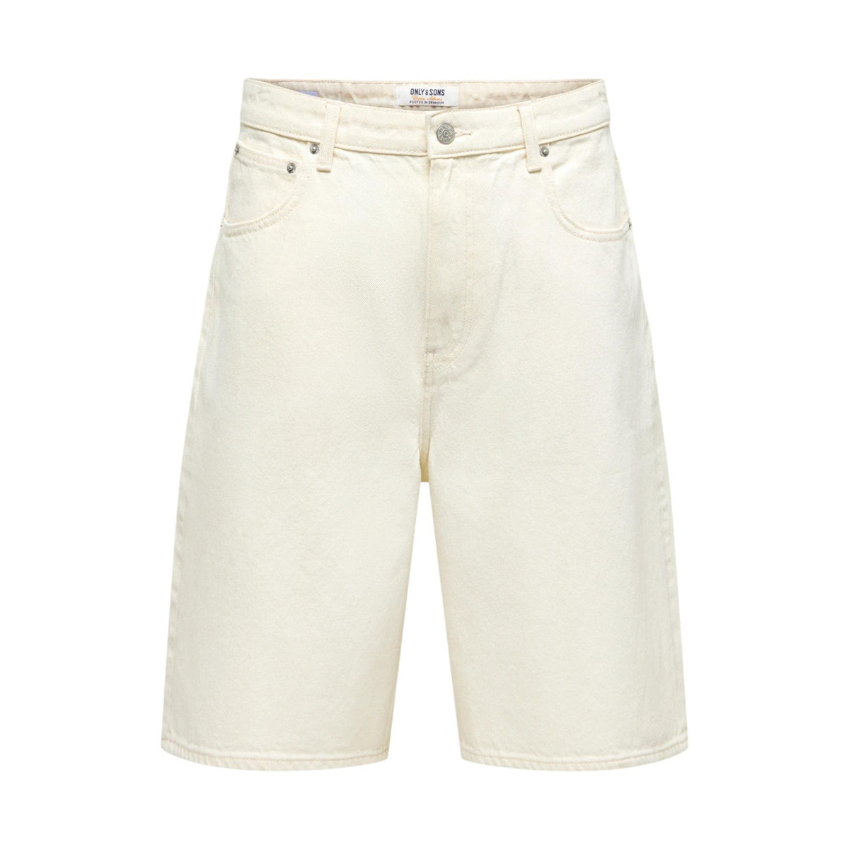 Bermuda Balloon Only & Sons; Beige. 100% Cotone. Vestibilità ampia e rilassata, stile casual 5 tasche. Leggeri e traspiranti, perfetti per l'estate 2026. Frontale stesa