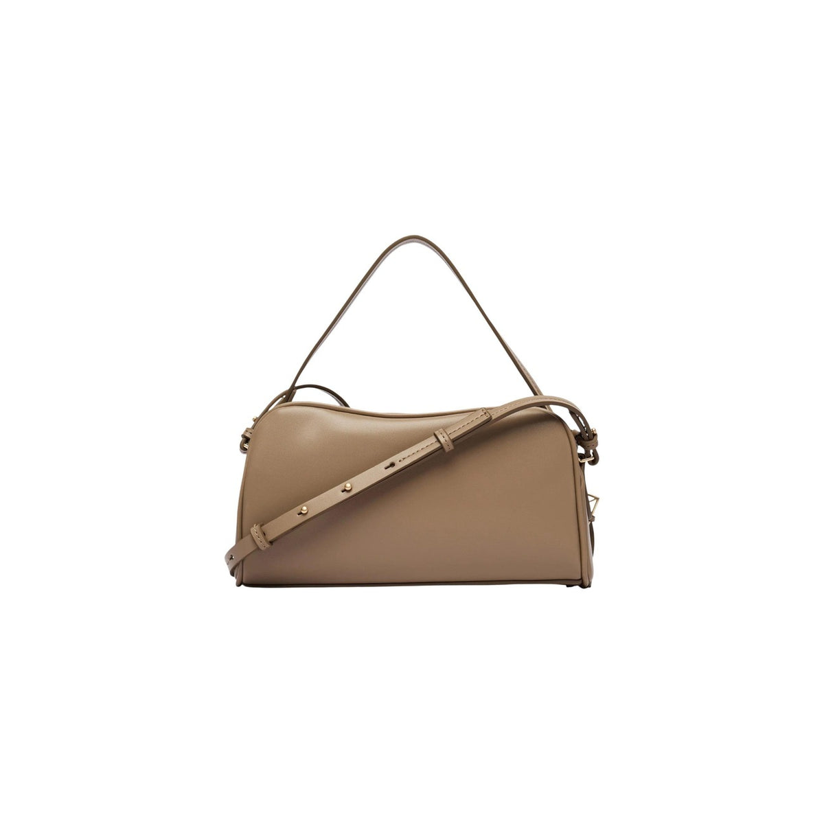 Calvin Klein Multi Compartment Bag; nera, scomparti interni multipli, ciondolo logo, 100% poliuretano. La borsa pratica e chic per una perfetta organizzazione quotidiana. Colore beige vista posteriore