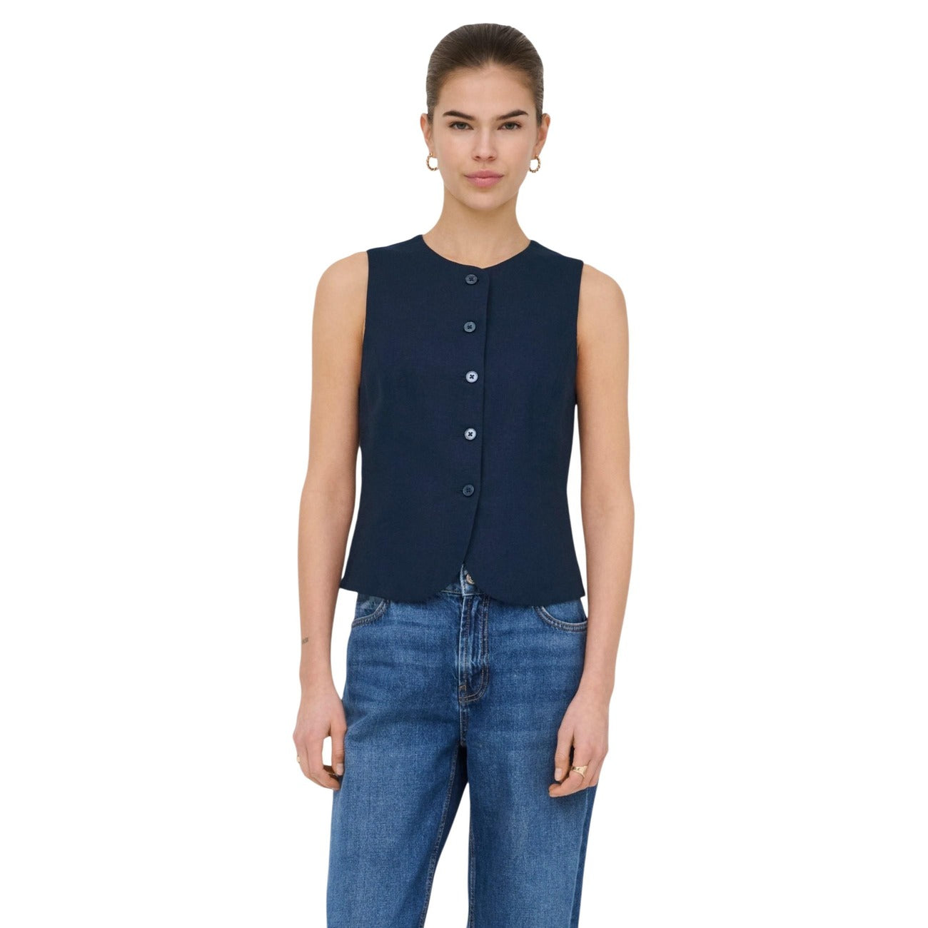 Only Gilet Da Completo ONLGOA S/L LINEN BL WAISTCOAT CC TLR Donna 15363724