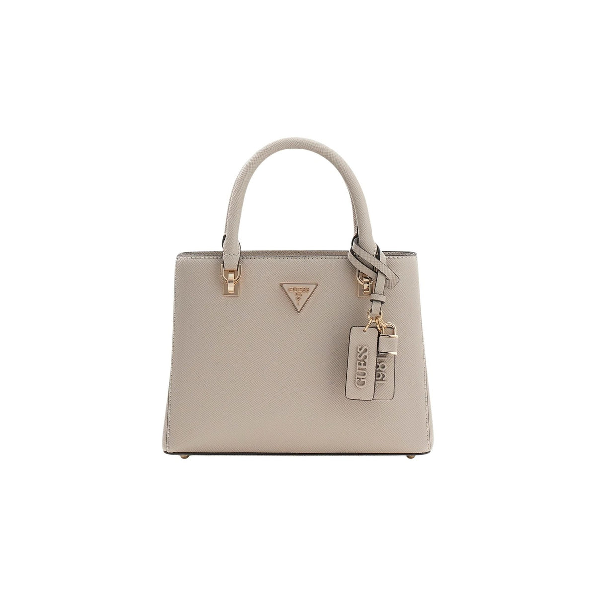 Borsa Guess donna grigia tasca interna a mano 100% poliuretano 25x19x12 cm - vista frontale