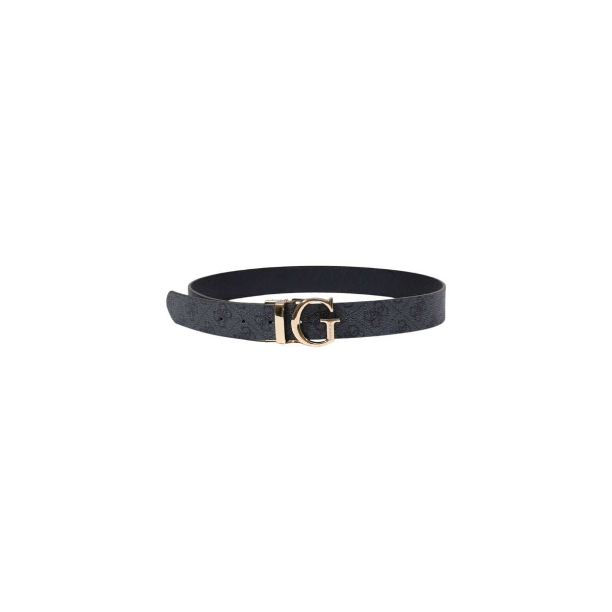 Cintura Guess CALISTA donna nera con fibbia logo 100% poliestere - vista frontale