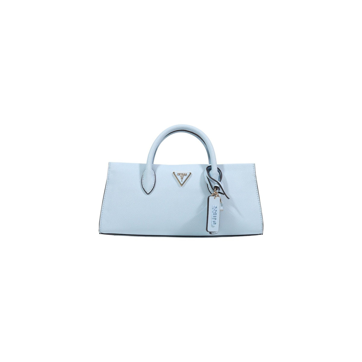Guess Borsa a mano azzurra NOELLE II GIRLFRIEND SATCHEL 32x15x9 cm Donna vista frontale