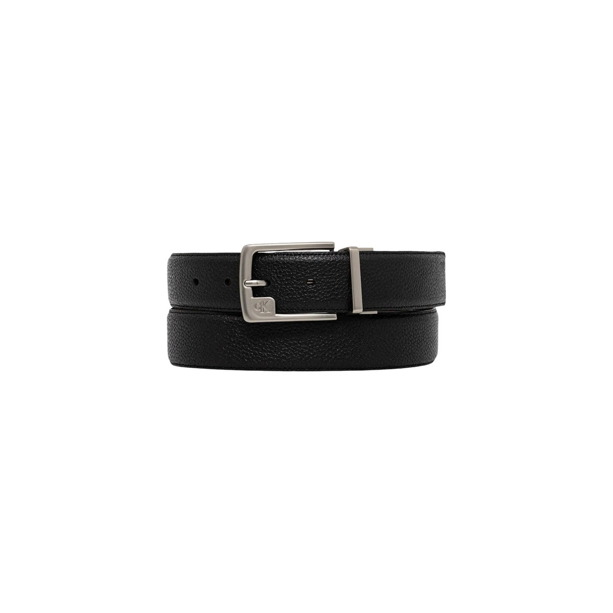 Cintura Calvin Klein uomo nera con fibbia 100% pelle 90x3.5x0.2 cm - vista frontale