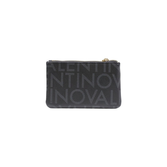 Valentino Bags Portafoglio Donna Nero con Stampa Cerniera Tasche Interne - Portafoglio Poliuretano 15x9.5x1cm