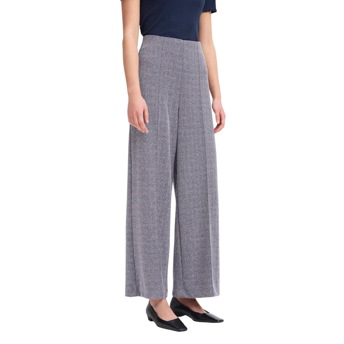 Ichi Pantaloni Donna Verde Gessato con Cerniera Tasche Laterali 73% Poliestere 25% Viscosa 2% Lycra Autunno/Inverno 20121602
