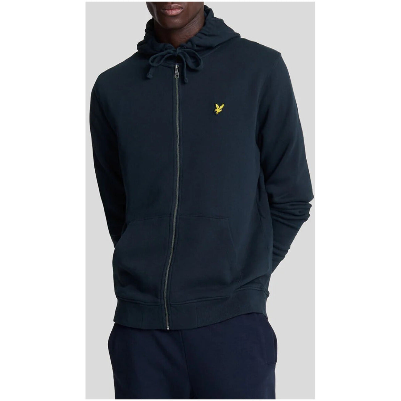Lyle & Scott Felpa Uomo Verde con Cappuccio Stampa Maniche Lunghe Zip in Cotone 100% Autunno/Inverno ML420VOG