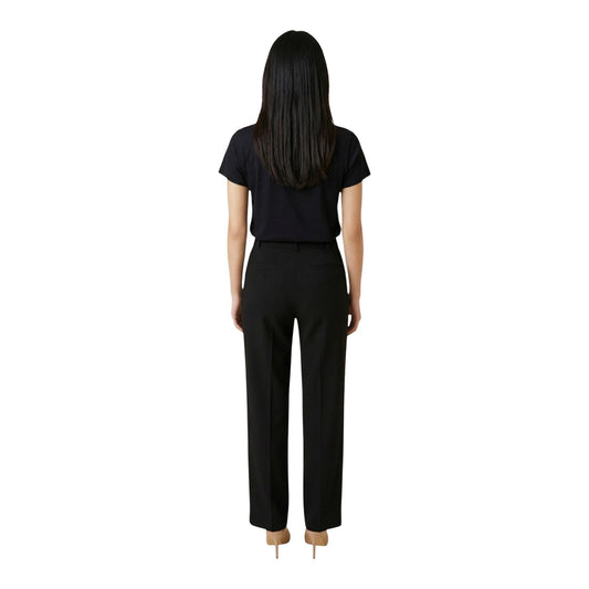 Blusa Liu Jo donna bianca a righe con maniche corte - vista posteriore retro indossata da modello figura intera