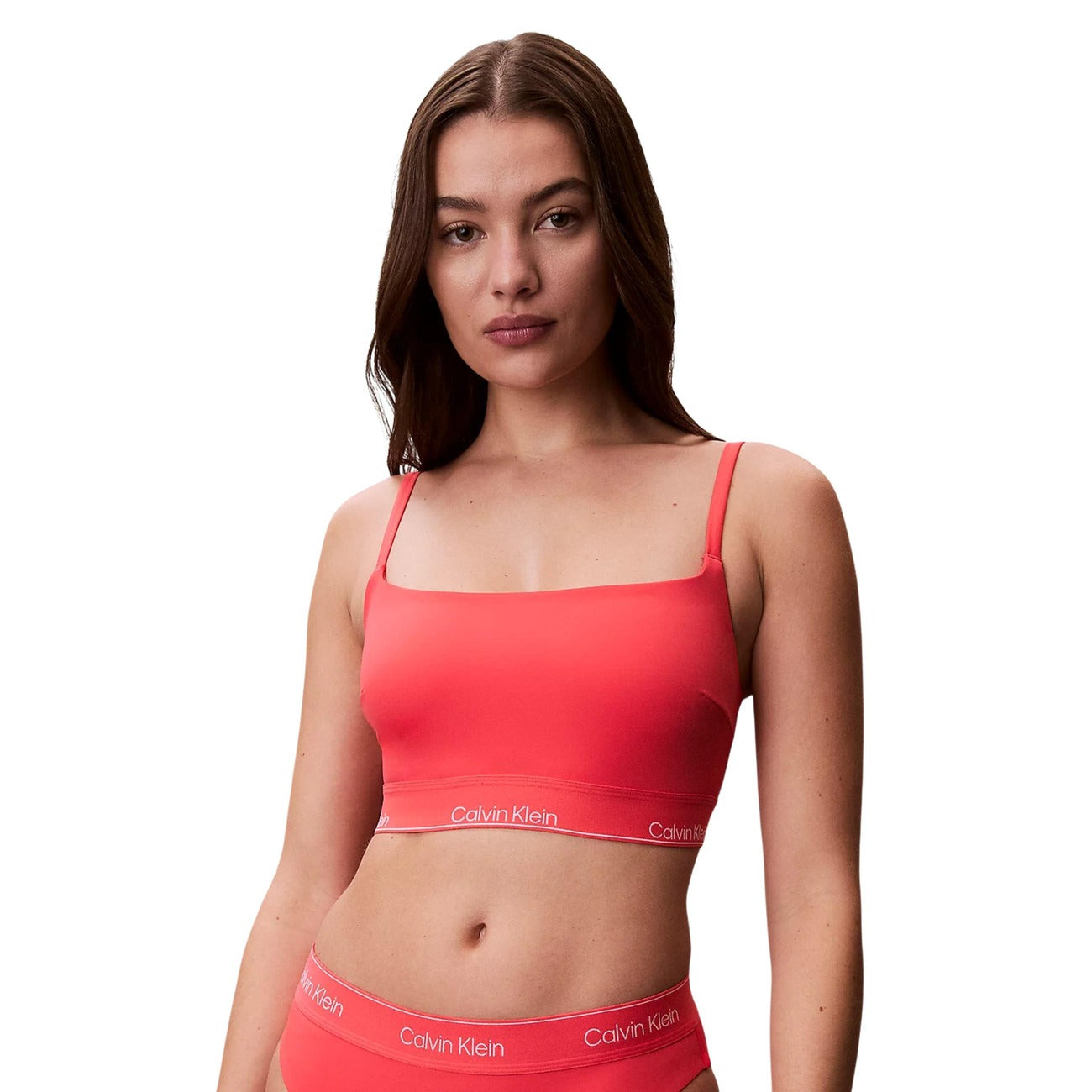Calvin Klein Jeans Top Bikini Graphic Monogram Donna SQUARE NECK BRALETTE