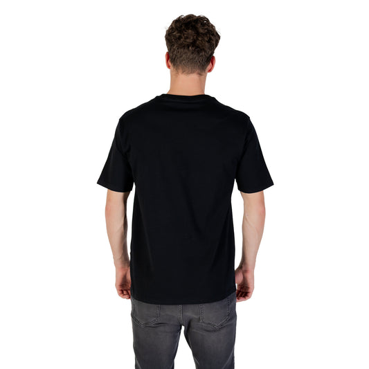 Gianni Lupo T-Shirt Uomo Nera Stampa Manica Corta Scollo Tondo 100% Cotone Primavera/Estate GL649W