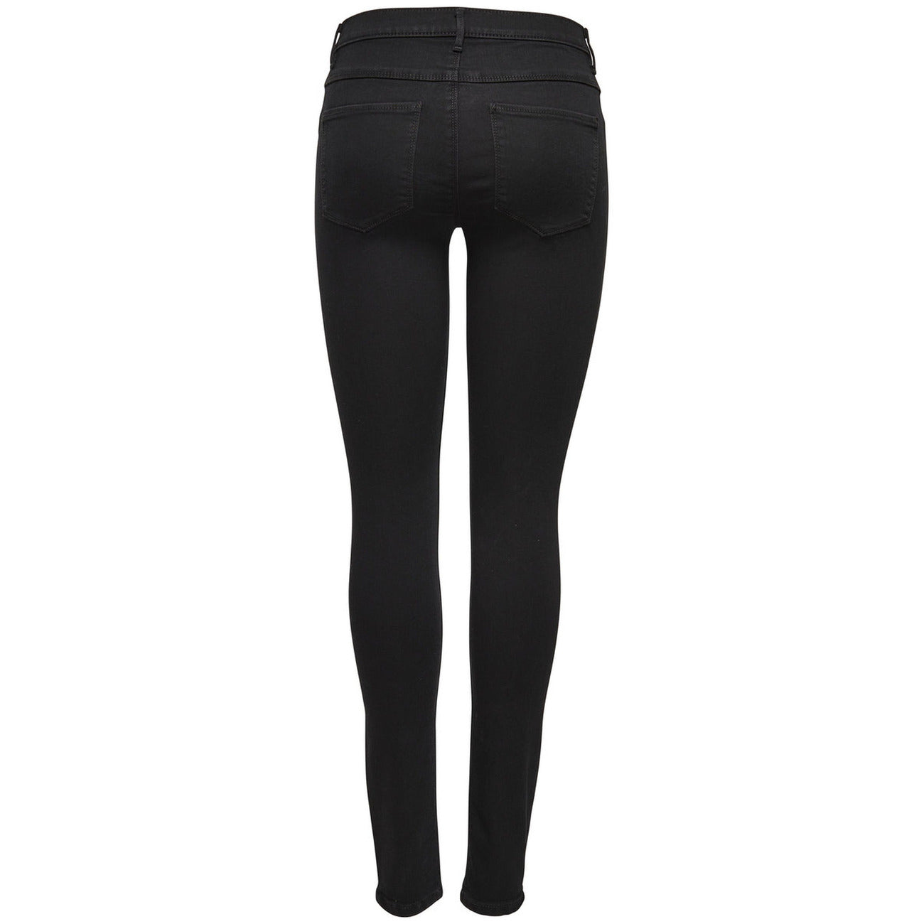 Only Jeans Donna Nero Zip Bottone Tasche Anteriori Posteriori Viscosa 53% Cotone 29% Poliestere 17% Elastan 1% 15129693