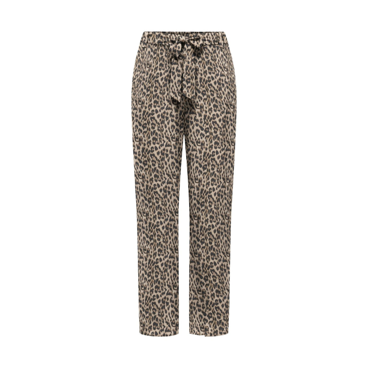 Pantaloni Palazzo Only; Stampa Leopardata. 100% Viscosa, gamba ampia, cintura coordinata inclusa. Tessuto fresco e traspirante. Look casual-raffinato per la Primavera/Estate.
