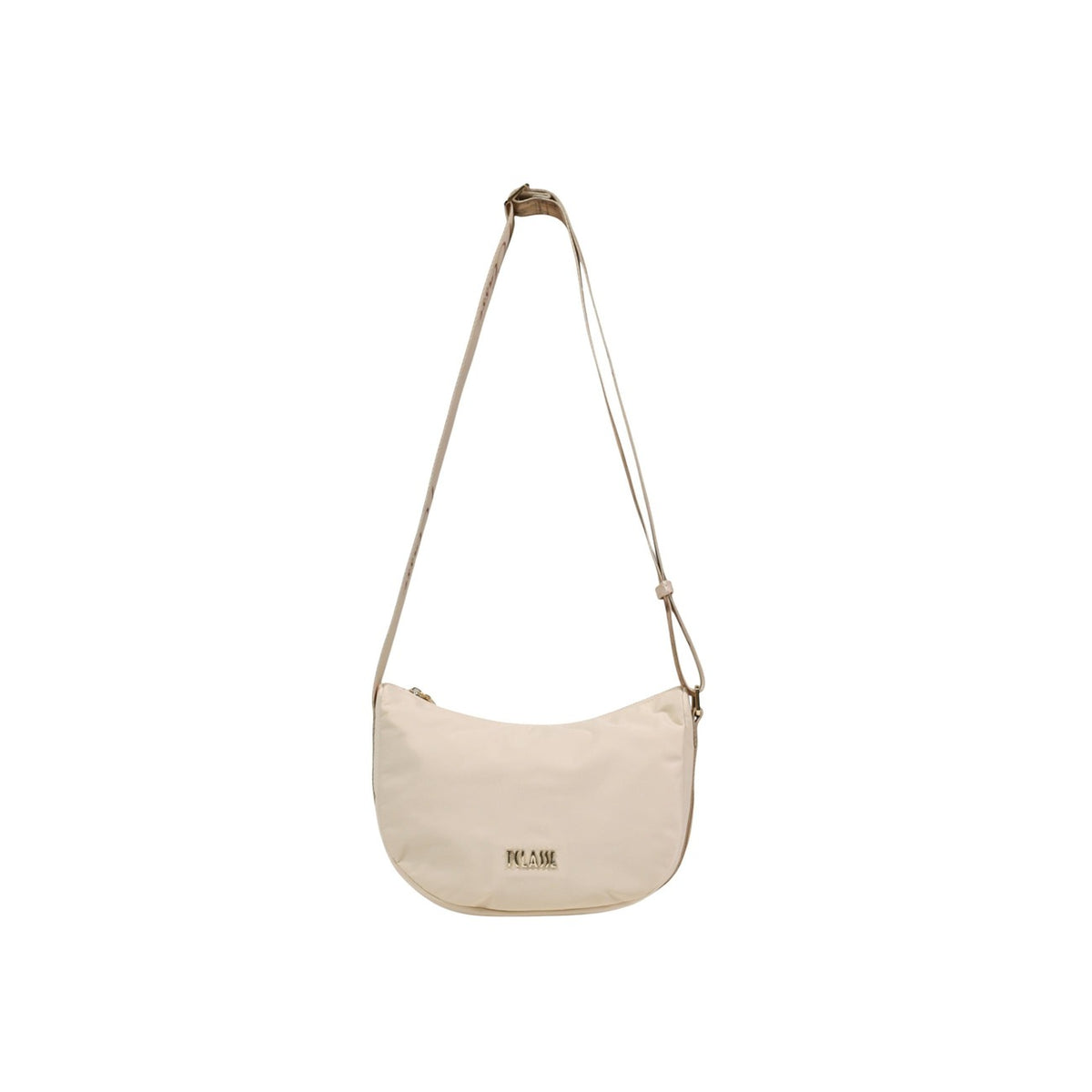 Borsa a spalla Alviero Martini Prima Classe; compatta, tracolla regolabile, logo frontale, chiusura zip. Eleganza funzionale in mix di materiali resistenti. Vista frontale