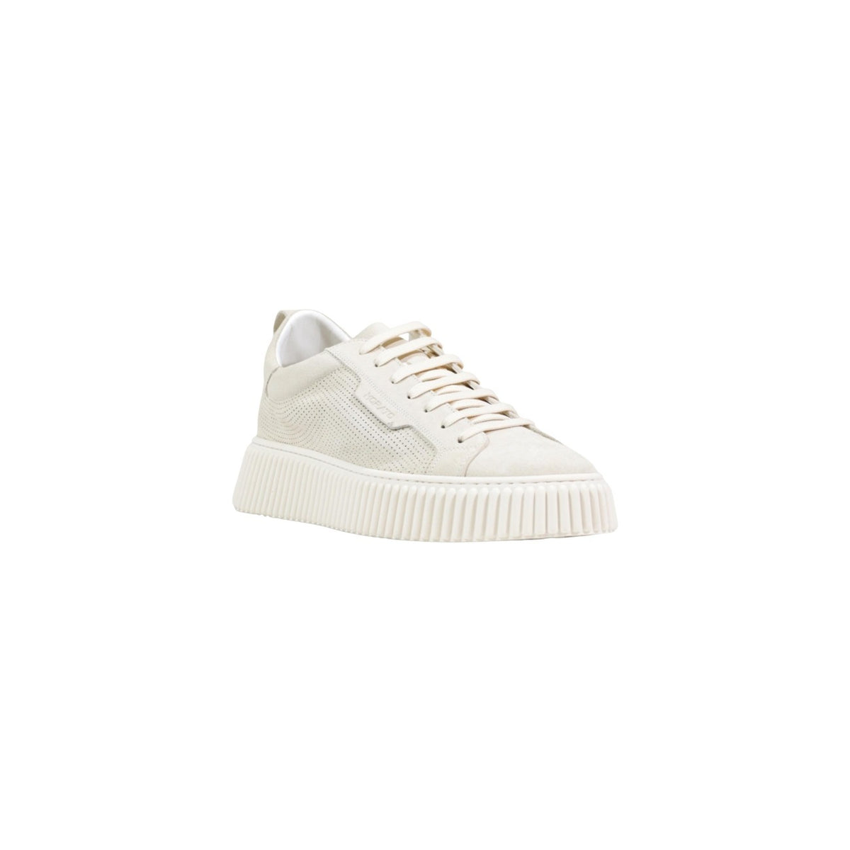 Sneakers Antony Morato SOFT HOPPER uomo beige con lacci suola gomma 100% pelle - vista frontale laterale