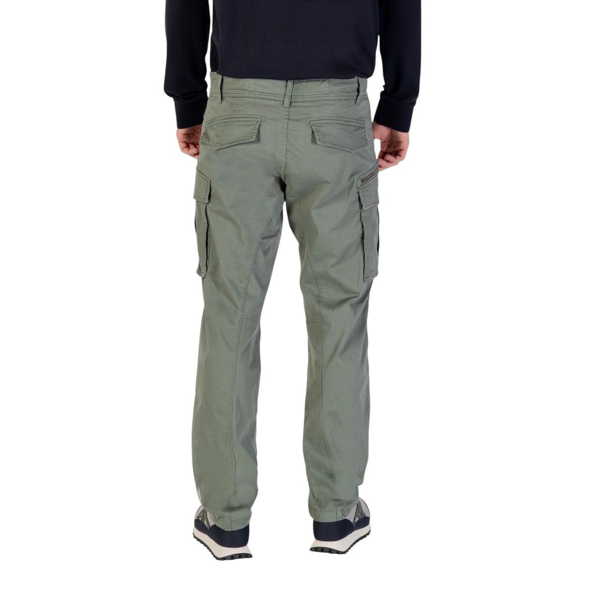 Replay Pantaloni Uomo Verde Zip e Bottone Tasche Anteriori e Posteriori 98% Cotone 2% Elastan M9873A.000.84387