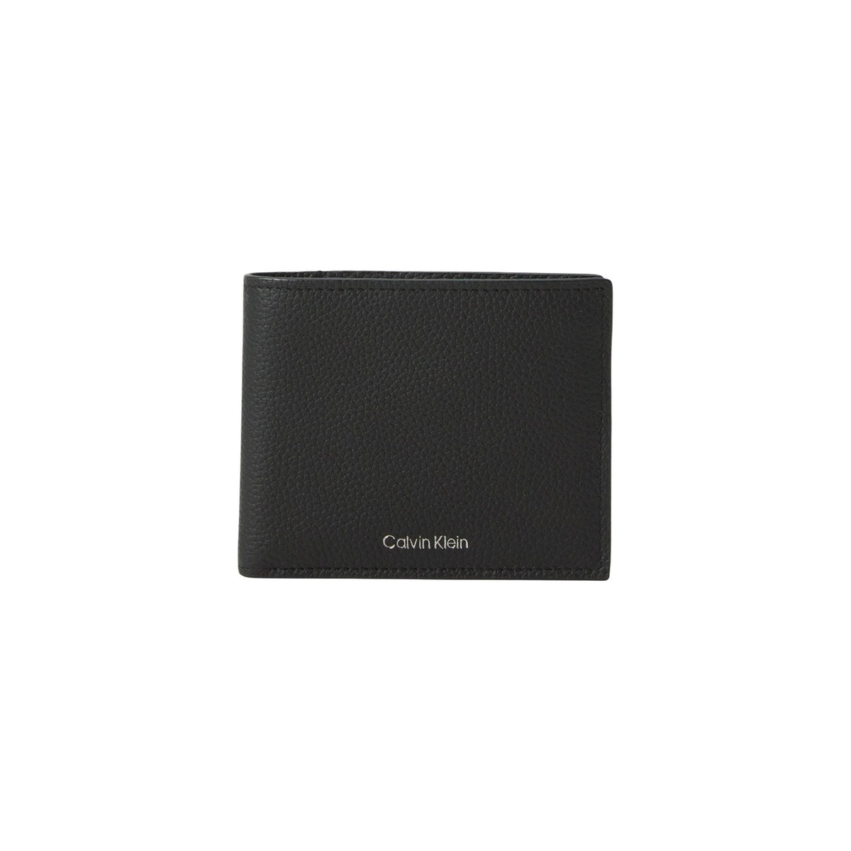 Portafoglio Calvin Klein uomo nero con tasche interne in pelle 100% - vista frontale
