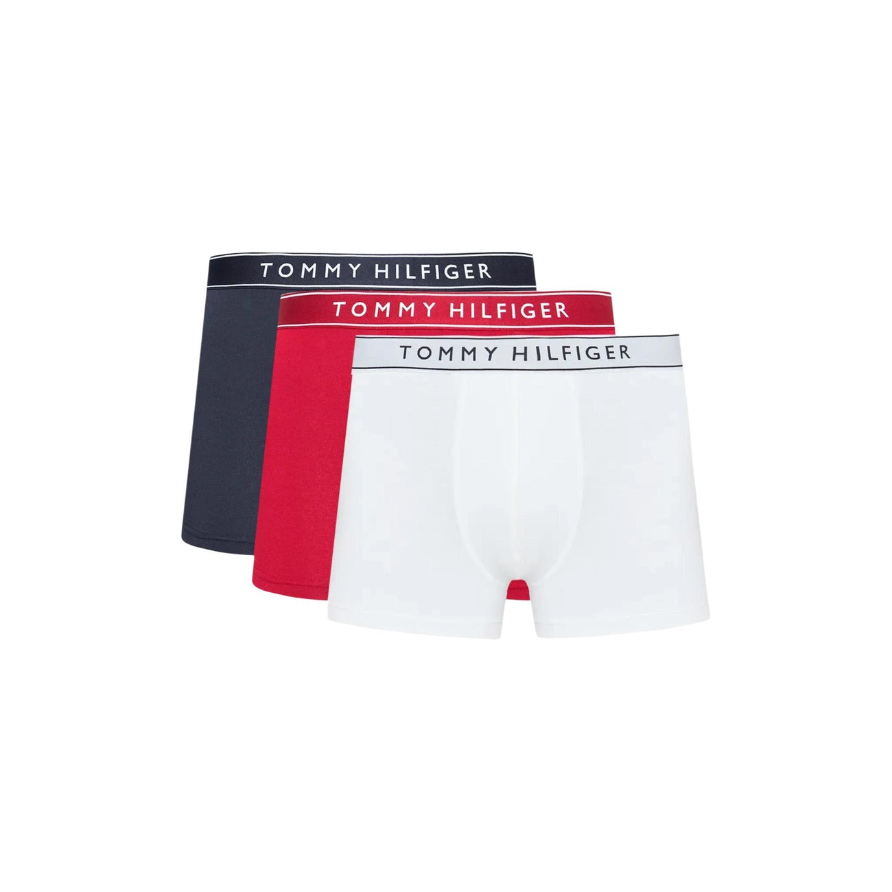 Pack 3 Boxer Tommy Hilfiger; Multicolor. Cotone stretch (95% cotone, 5% elastan). Elastico logato, vestibilità aderente, stile iconico e comfort quotidiano.