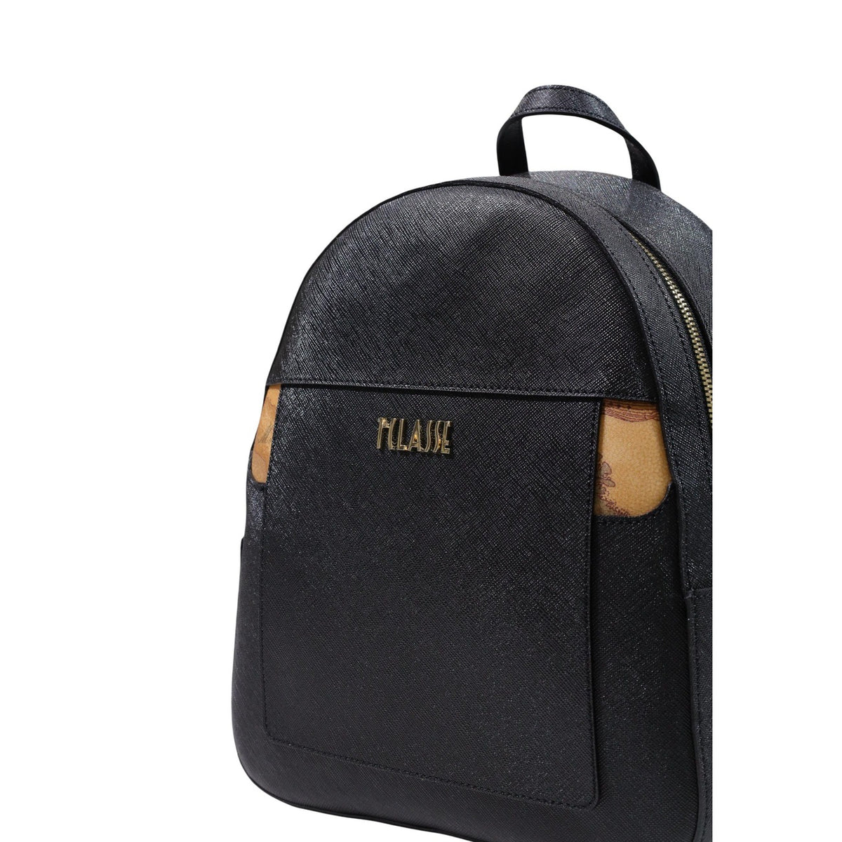 Zainetto Alviero Martini 1A Classe nero L LF80 9407. Zaino casual da donna per citta e viaggi (25x29,5x11,5 cm) in pelle sintetica nera con tasca esterna, dettagli Geo Classic e zip.
