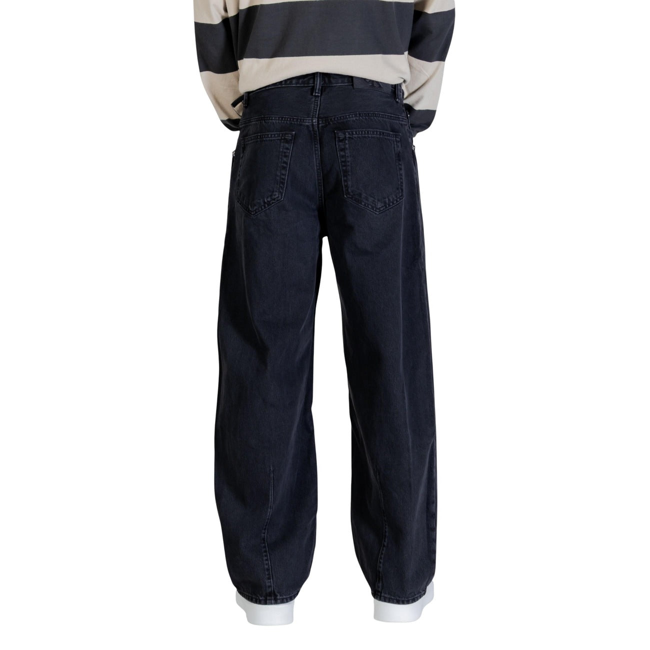 Calvin Klein Jeans Jeans Uomo Neri con Zip e Bottone Tasche Anteriori e Posteriori in Cotone 100% Primavera/Estate LV04RE727G