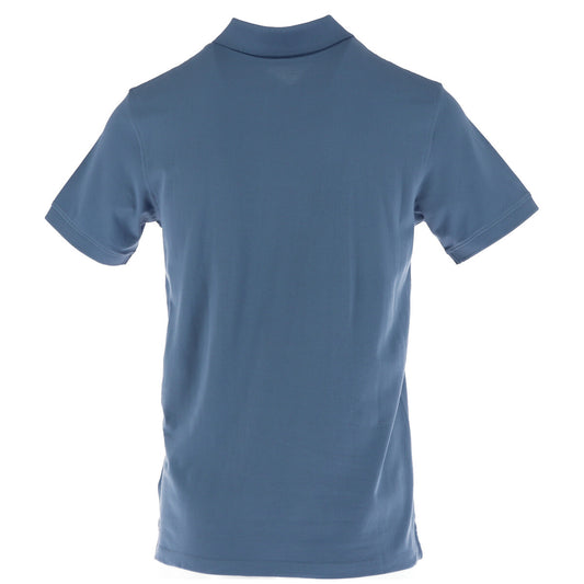 Polo uomo Timberland Millers River azzurra a maniche corte in piqué primavera estate - vista posteriore