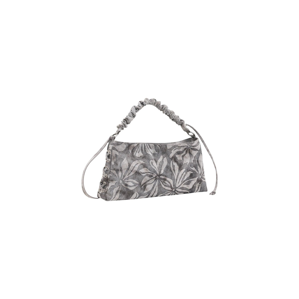 Borsa PE26 Ricamata Multicolore; dettagli occhielli metallici, chiusura zip, tasca interna. Doppio manico/tracolla, design Barcellona, stile boho-chic contemporaneo.