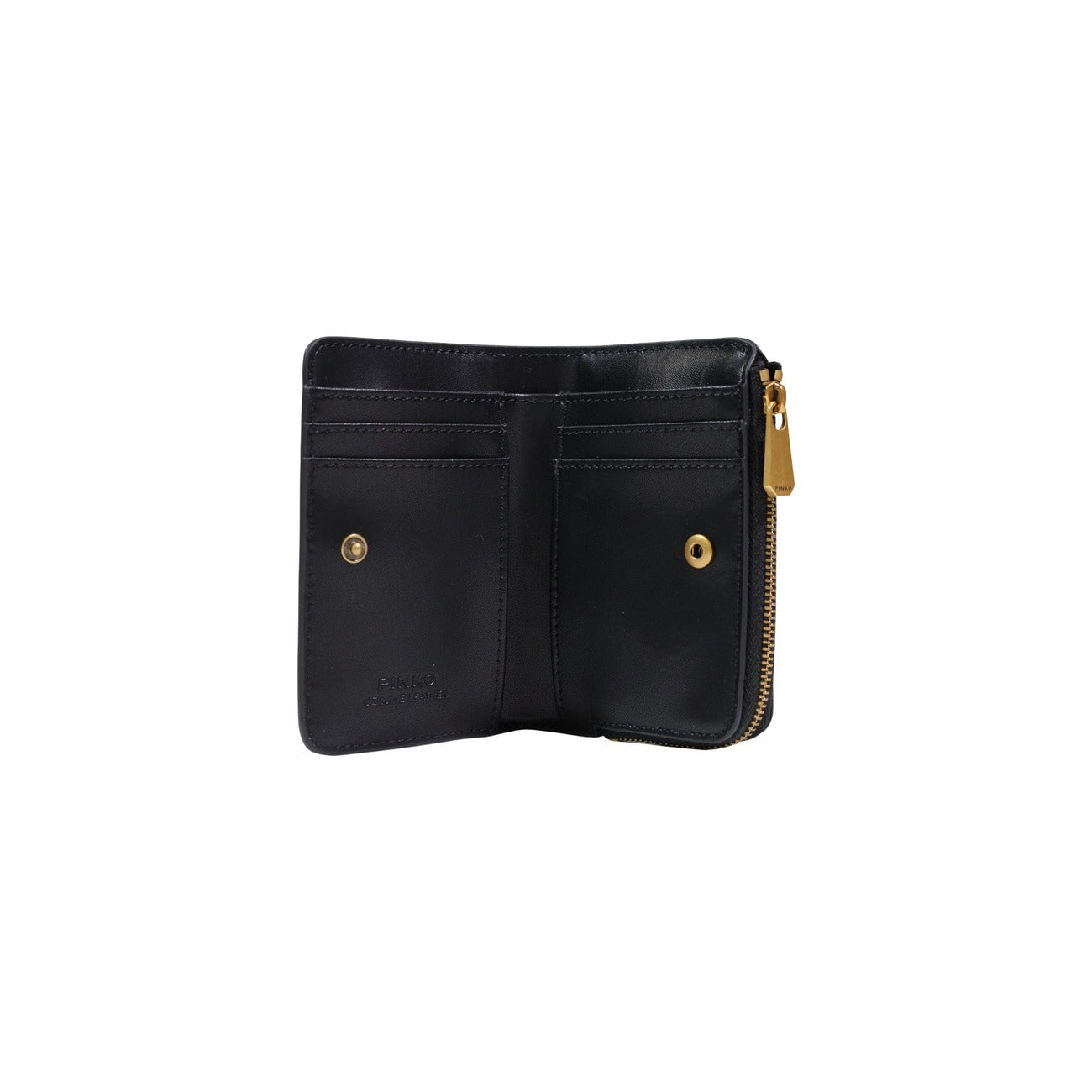 Portafoglio Pinko donna nero con cerniera - vista frontale aperto