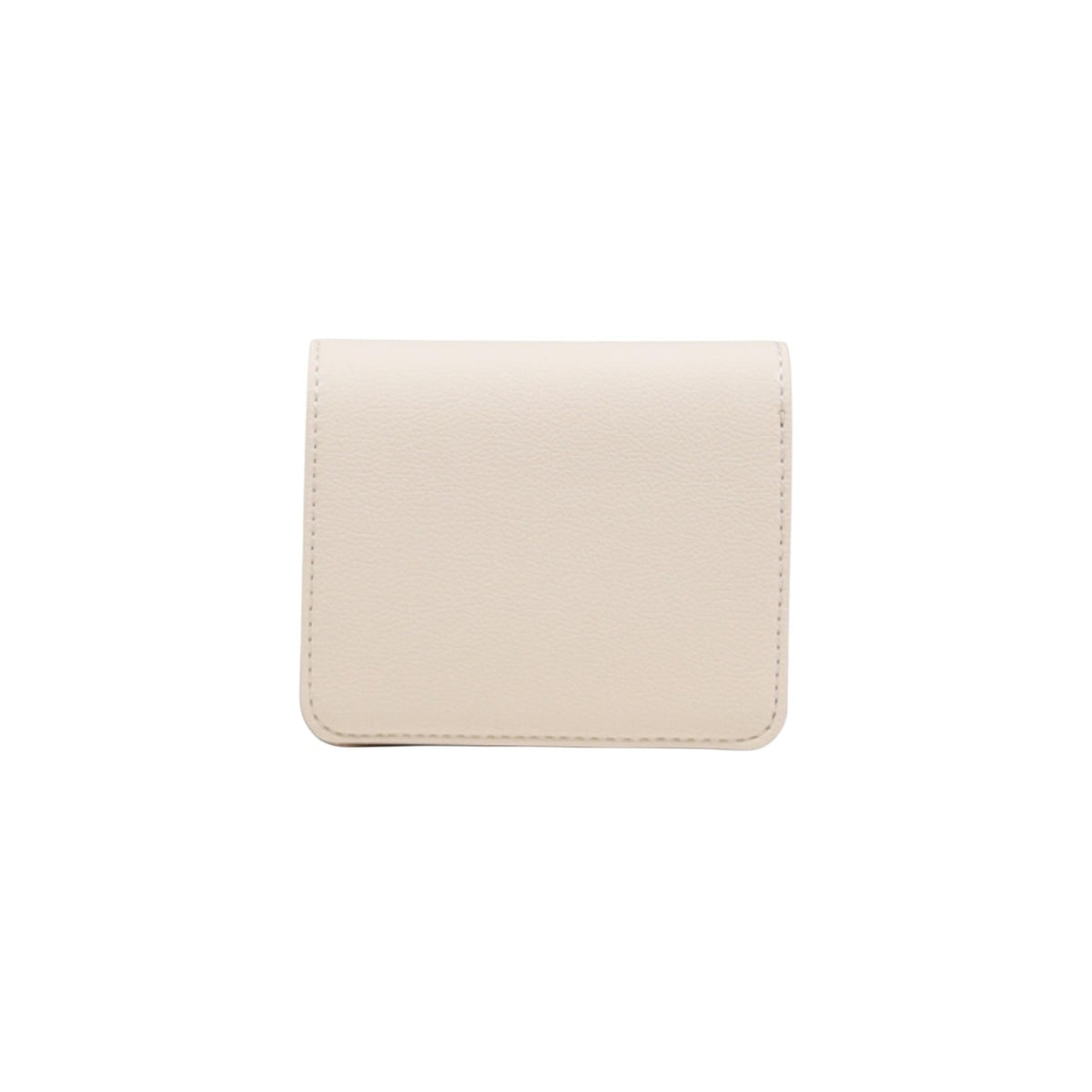 Portafoglio Love Moschino piccolo donna beige con bottoni automatici tasche interne 100% poliuretano - vista posteriore