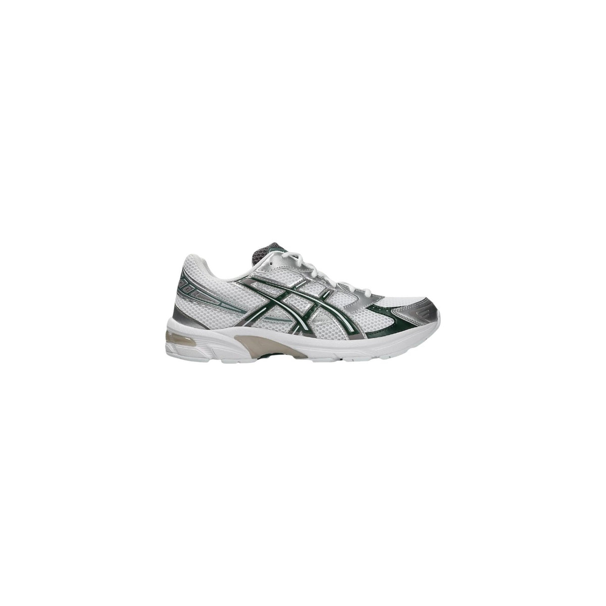 Sneaker Asics GEL-1130 stile running vintage anni 2000 con tecnologia GEL e supporto stabilità. Scarpa sportiva da uomo e donna in mesh e pelle sintetica argentata stile urban streetwear e normcore.