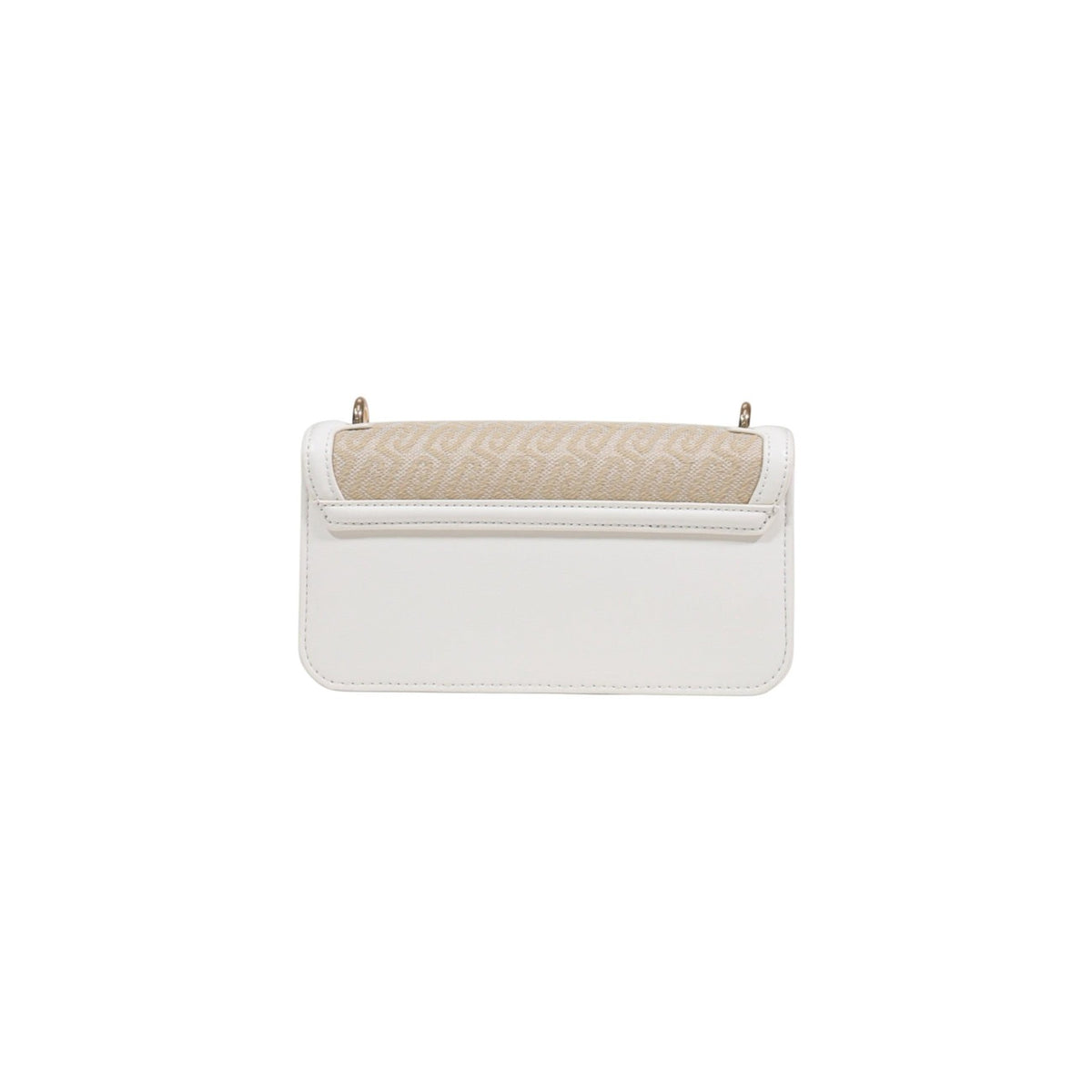 Borsa Liu Jo S Crossbody East/West; 100% Poliestere Beige. Logo in rilievo, hardware dorato, chiusura con zip. Mini bag donna versatile, leggera e raffinata. Vista posteriore