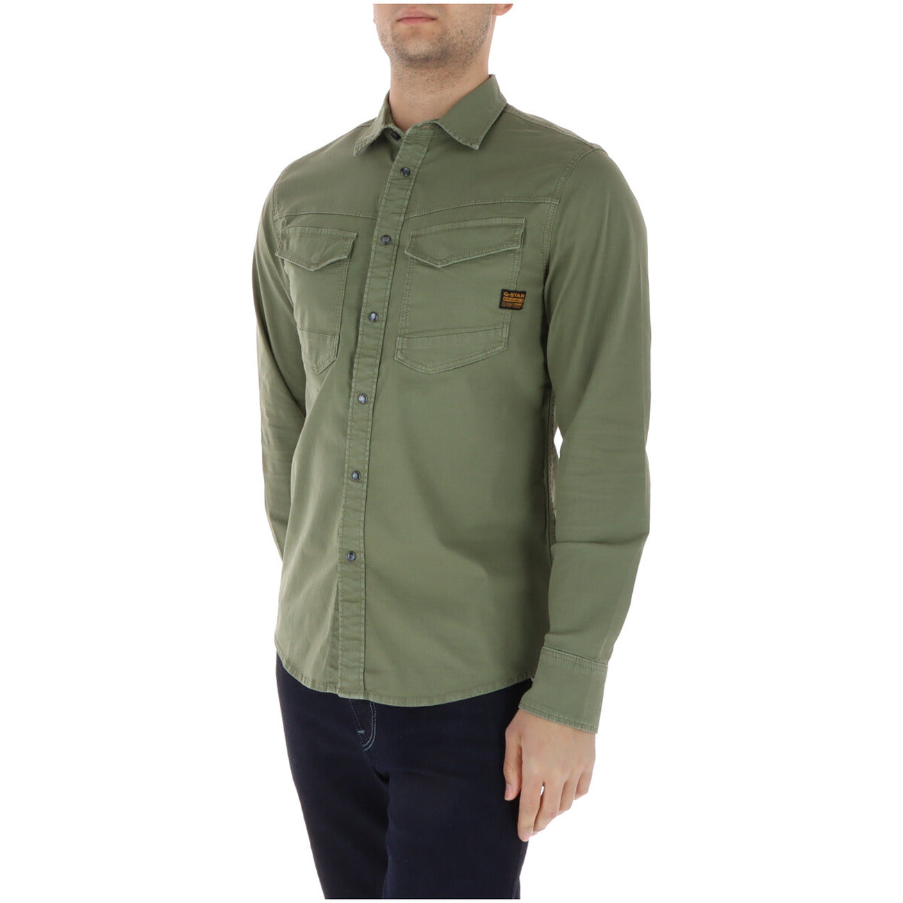 G-Star Dakota Shirt; verde Quadrifoglio Gd, 98% cotone (30% riciclato), comfort elasticizzato. La camicia slim fit resistente ed eco-friendly.
