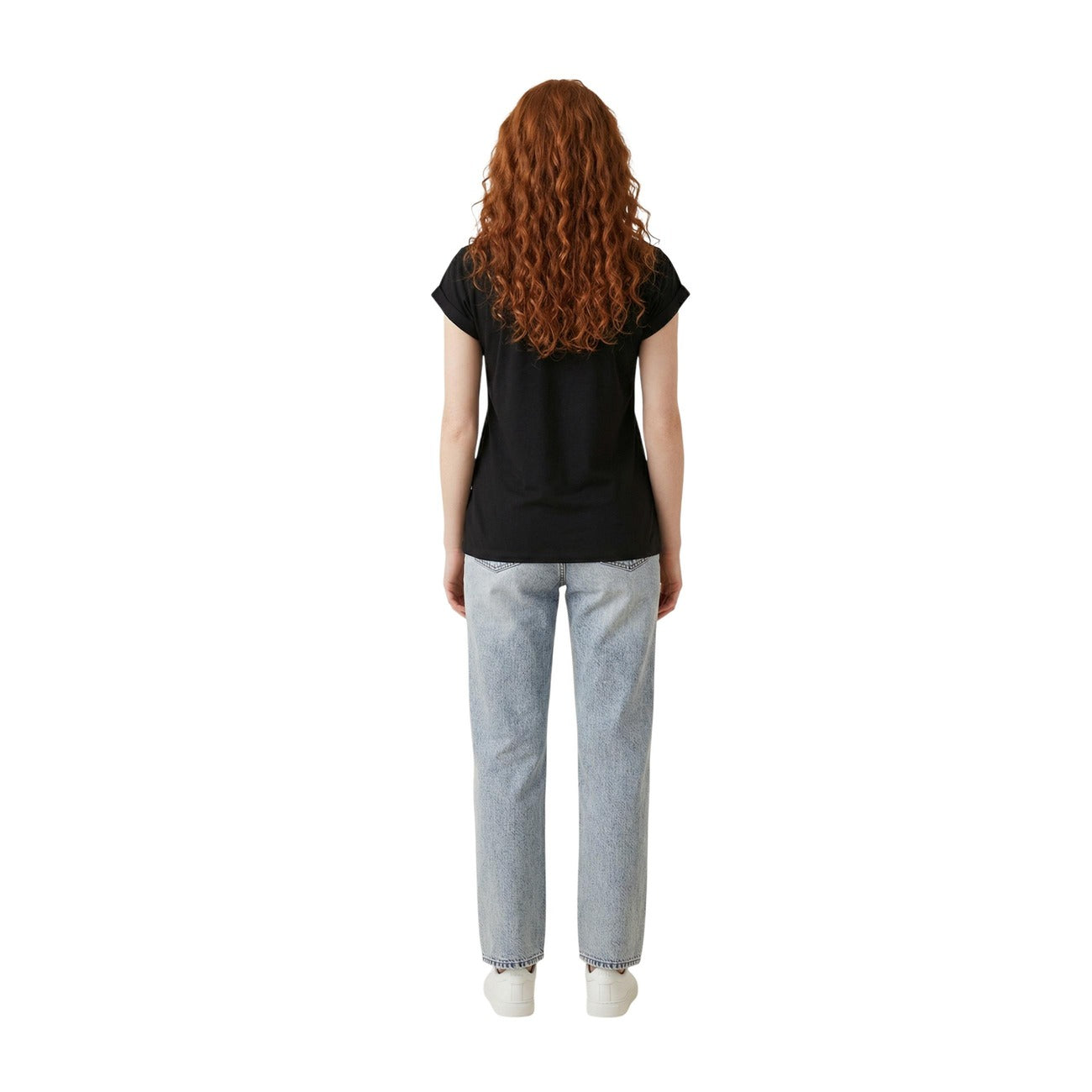 Replay T-shirt Donna Nera; 100% cotone, stampa logo frontale, manica corta. Qualità premium e stile intramontabile. Vista posteriore
