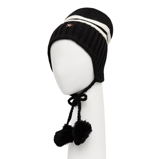 Tommy Hilfiger Jeans Cappello Donna Nero Acrilico 35% Lana 65% Primavera Estate AW0AW18311